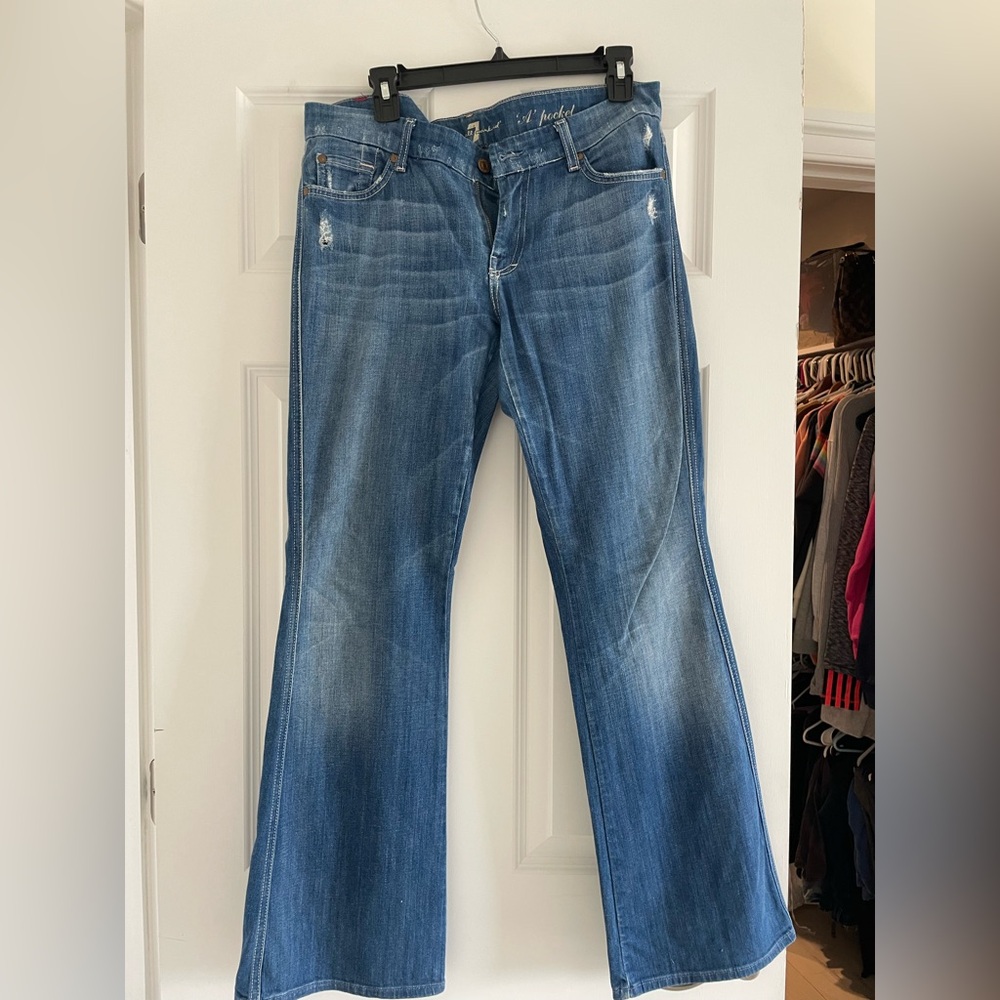 7 for all mankind Women's Blue Jeans